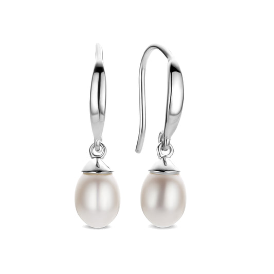 Brioso Cortona Ambra 925 sterling silver drop earrings with freshwater pearl