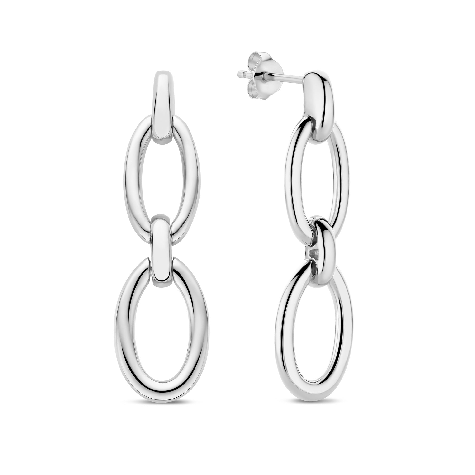 Sterling orders silver circular drop earrings