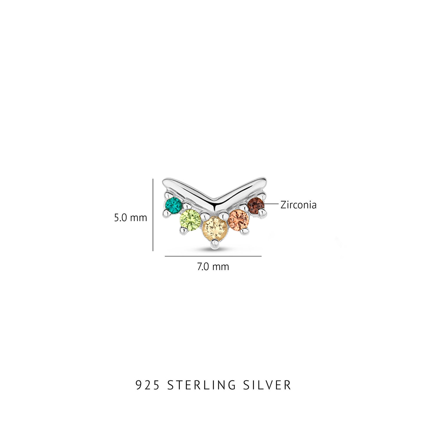 Sorprendimi 925 sterling silver earrings set with coloured zirconia stones - Parte di Me