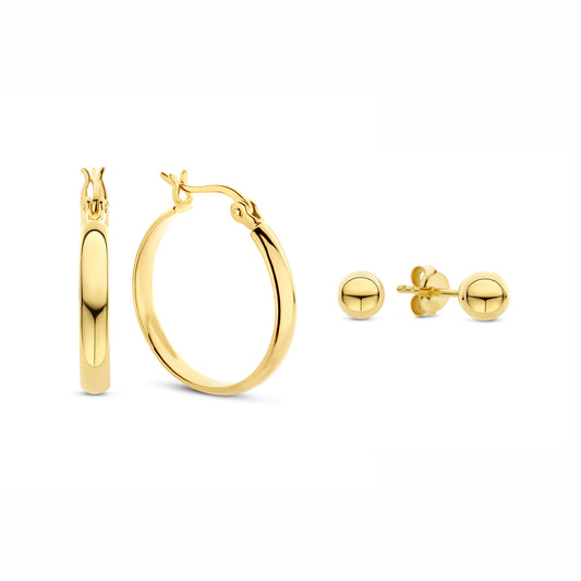 Sorprendimi 925 sterling silver gold plated earrings set - Parte di Me