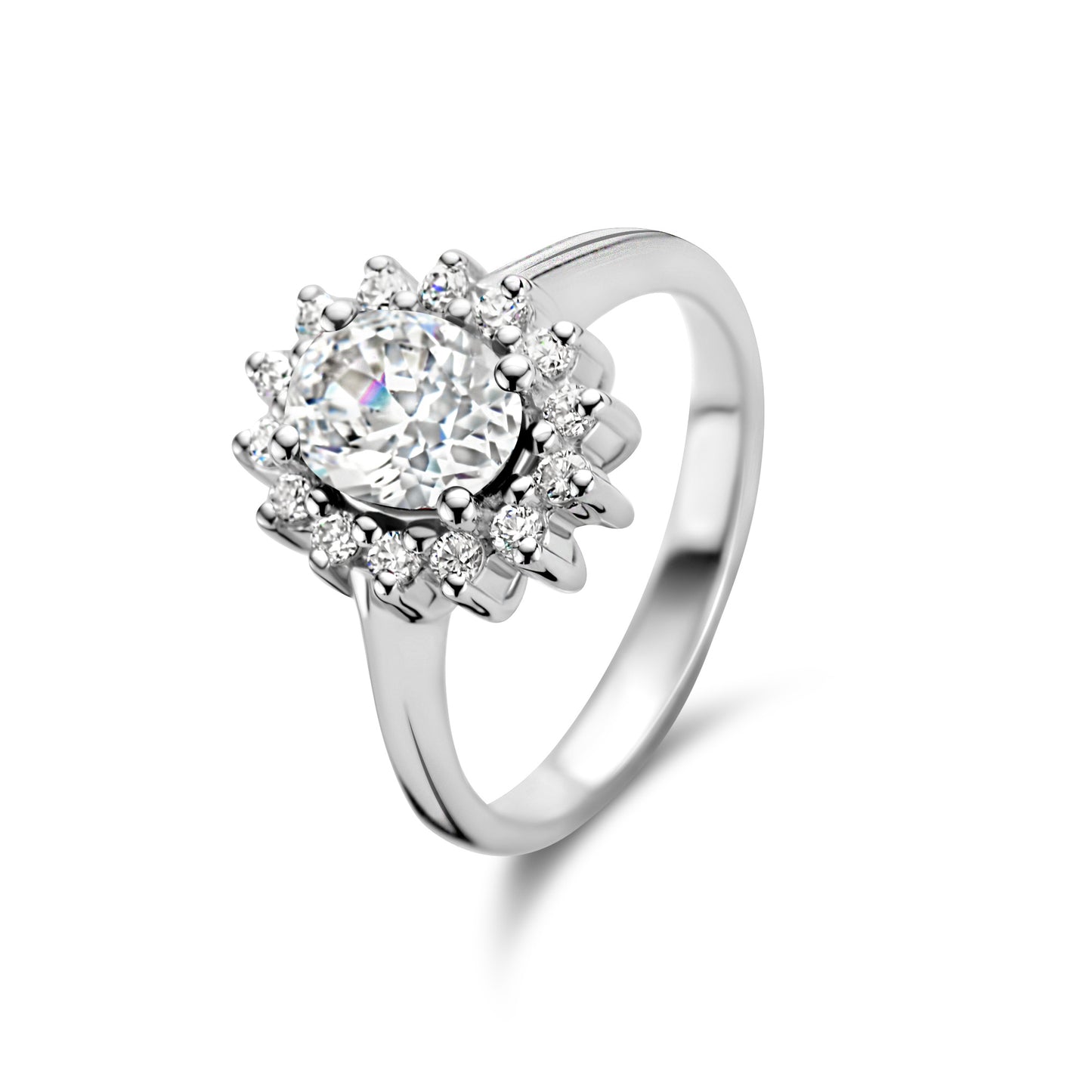 Mia Colore Bianca 925 sterling silver ring with zirconia stone - Parte di Me